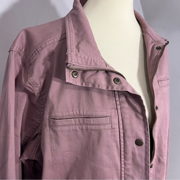 LL Bean Field Barn Jacket Sz XL Utility Cargo Chore Lightweight Pink Garden Girl - Picture 13 of 15